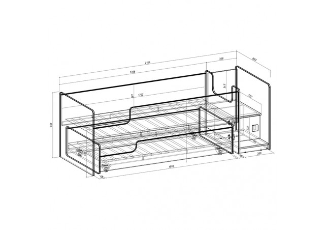 Детская выкатная кровать Легенда К302.41 в Жуковском